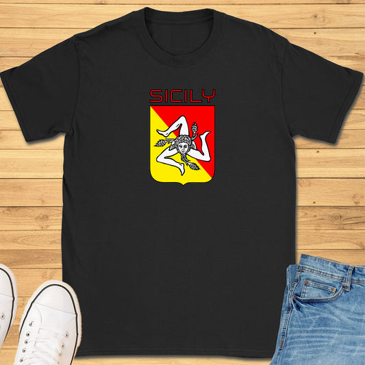 Sicily Trinacria Shield T-Shirt