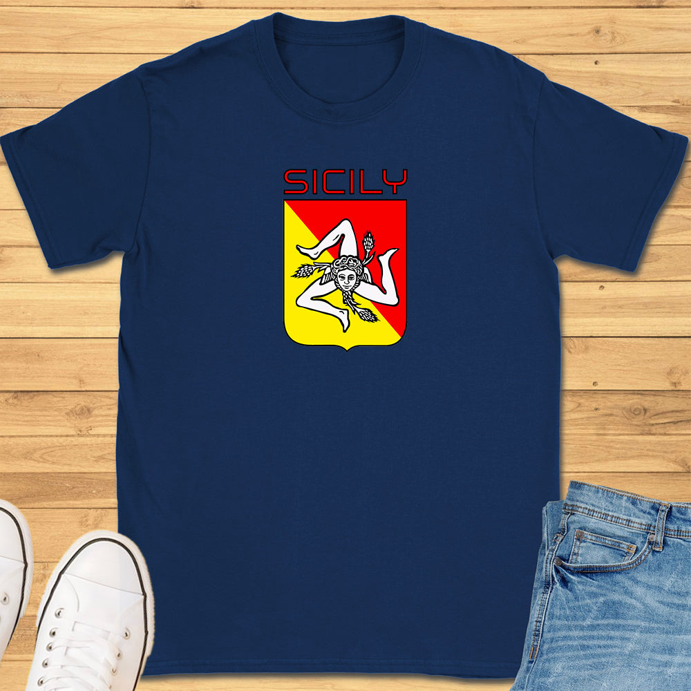 Sicily Trinacria Shield T-Shirt