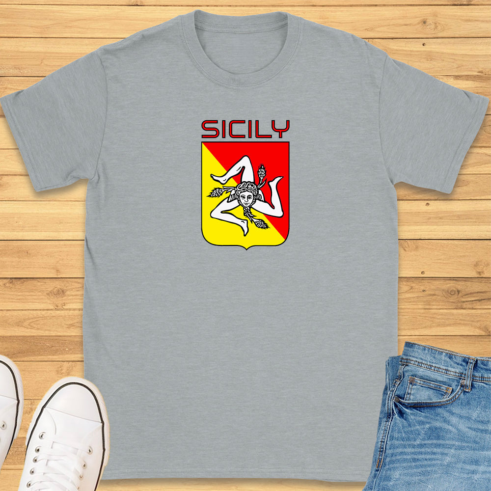 Sicily Trinacria Shield T-Shirt