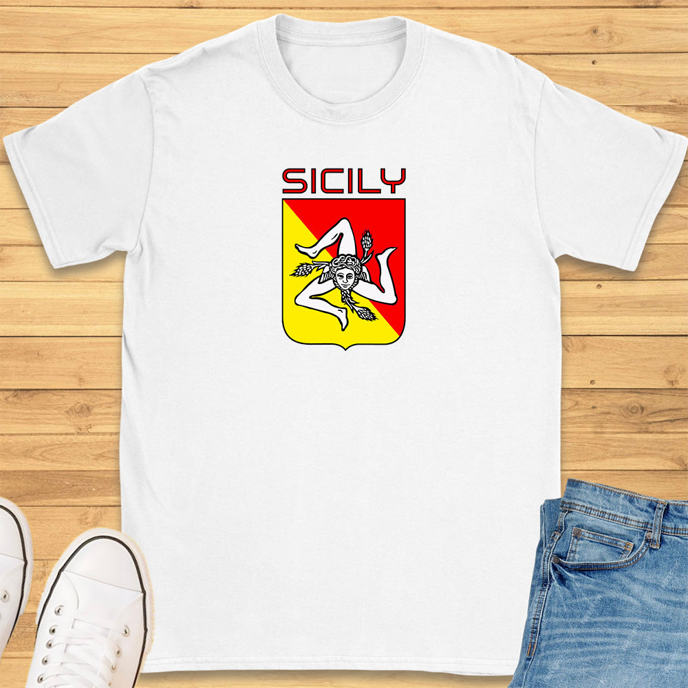 Sicily Trinacria Shield T-Shirt