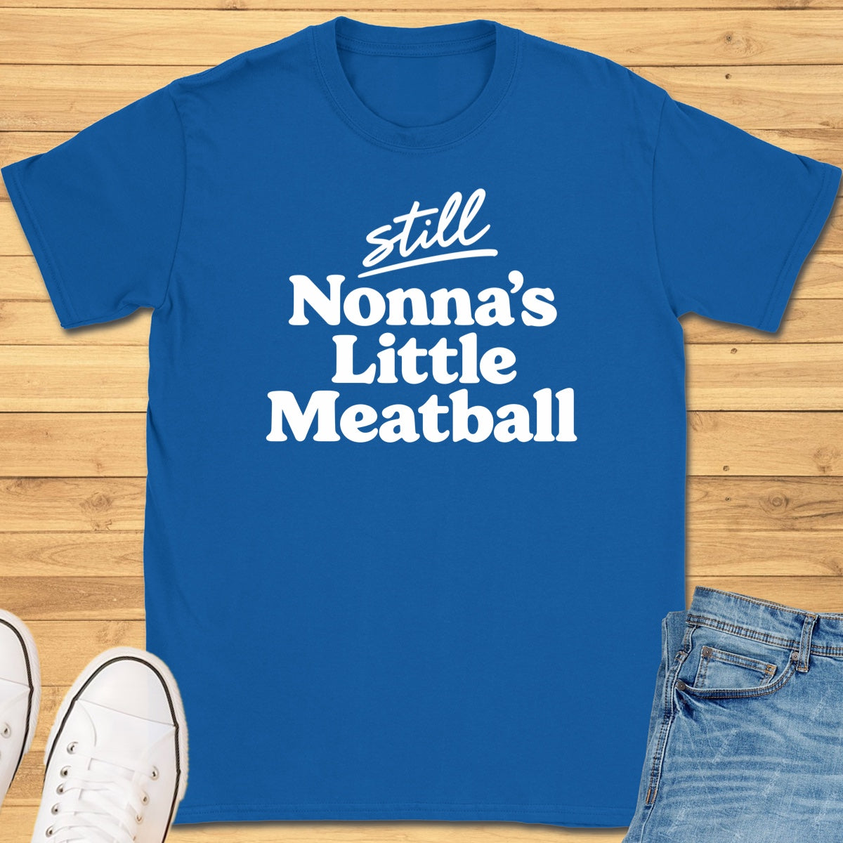 Still Nonna's Little Meatball T-Shirt - Royal
