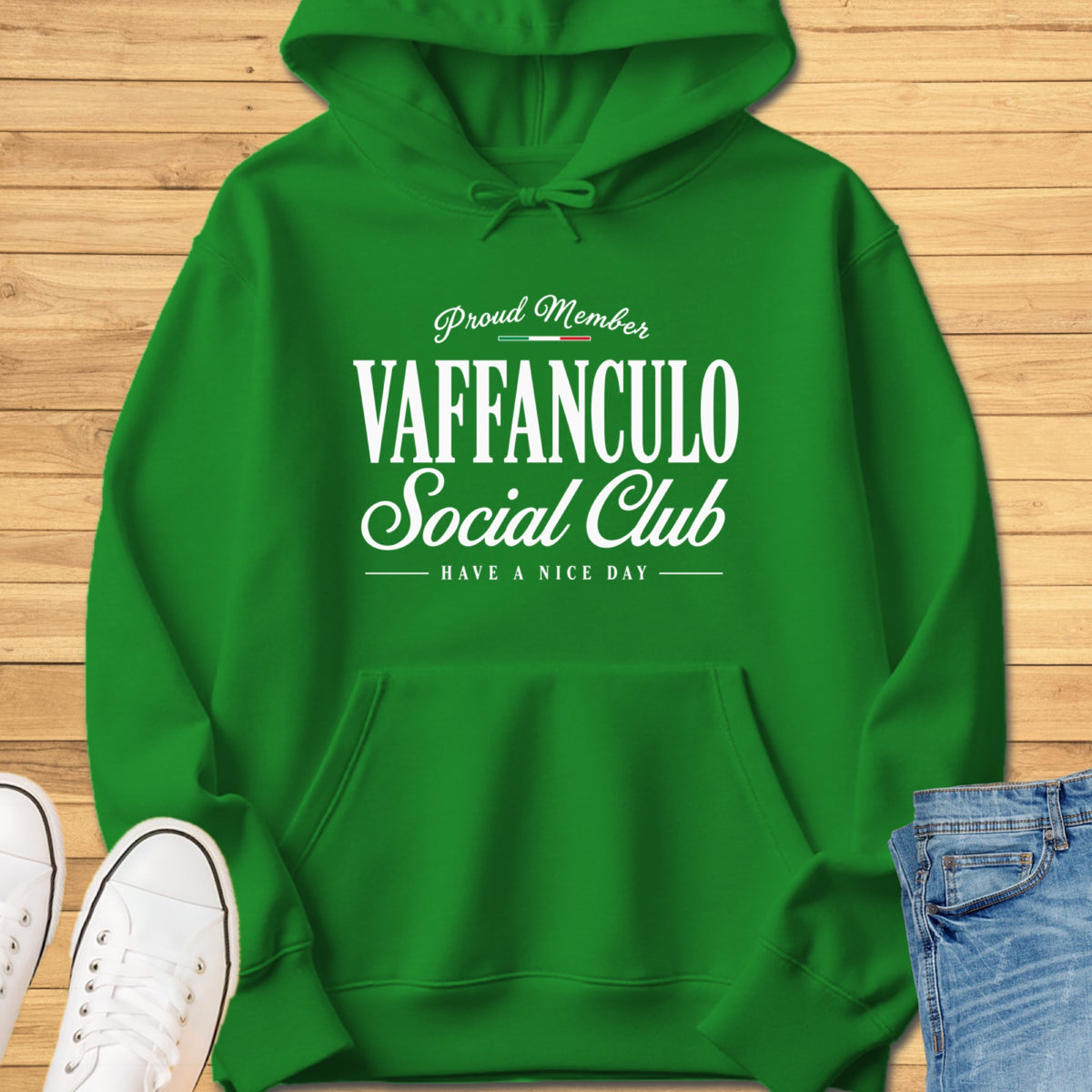 Vaffanculo Social Club Hoodie - Irish Green