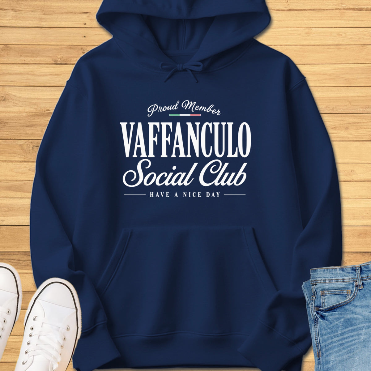 Vaffanculo Social Club Hoodie - Navy