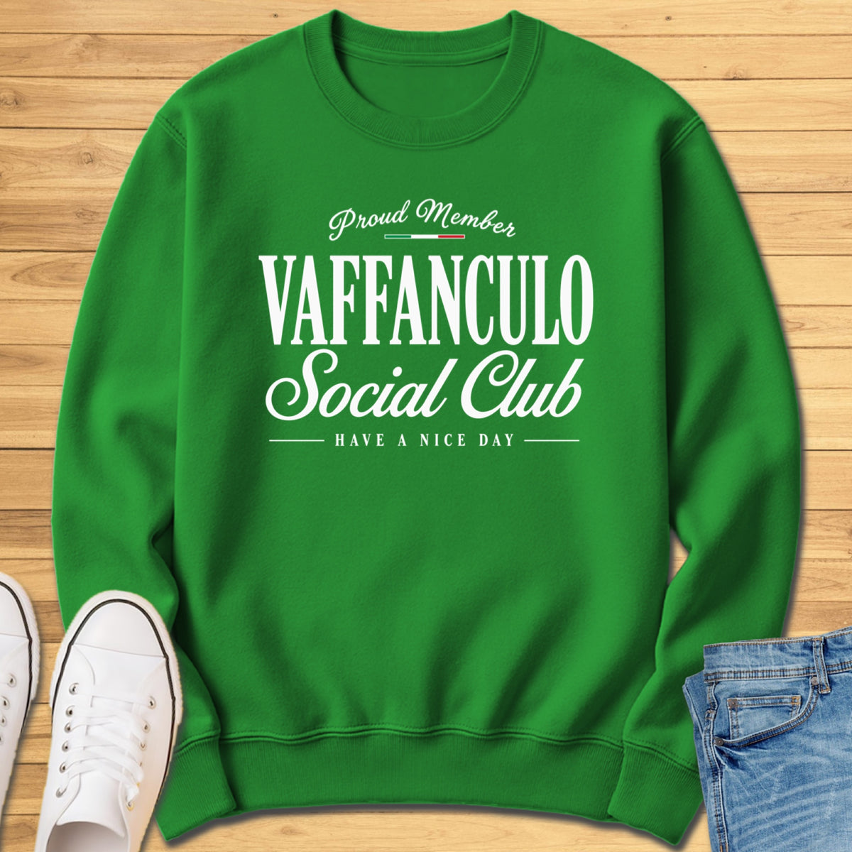 Vaffanculo Social Club Sweatshirt - Irish Green