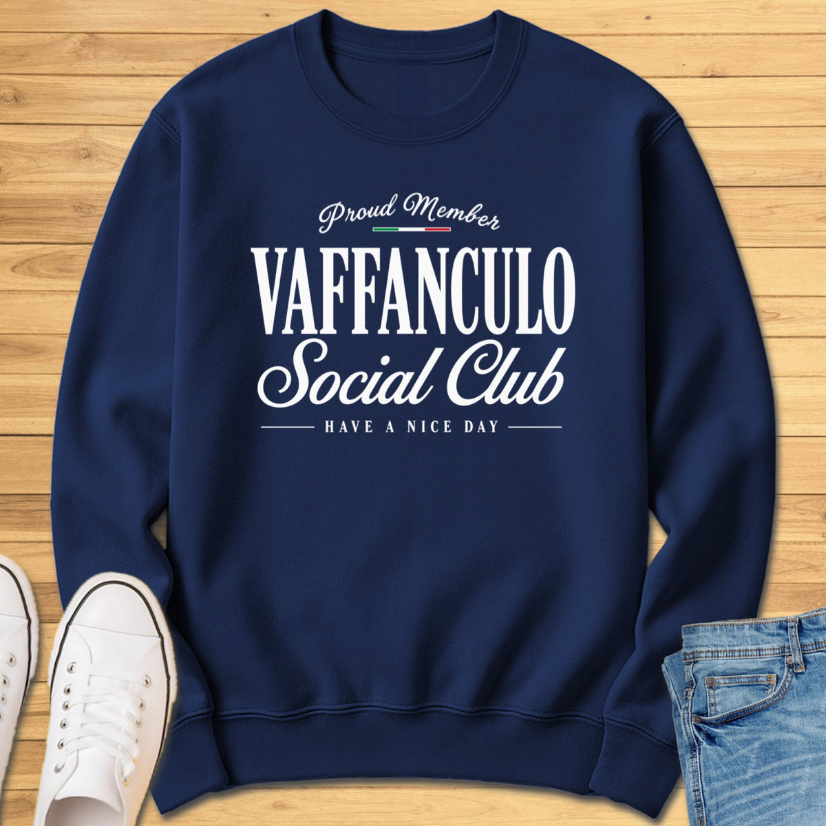 Vaffanculo Social Club Sweatshirt - Navy
