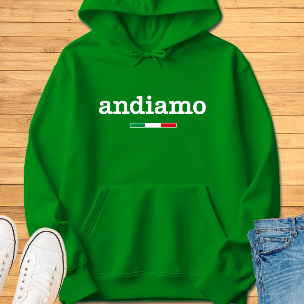 Andiamo Typewriter Style Hoodie