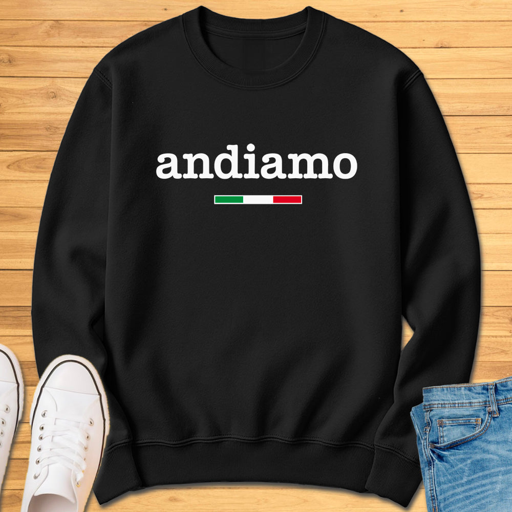 Andiamo Typewriter Style Sweatshirt