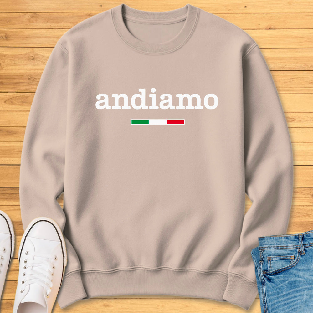 Andiamo Typewriter Style Sweatshirt
