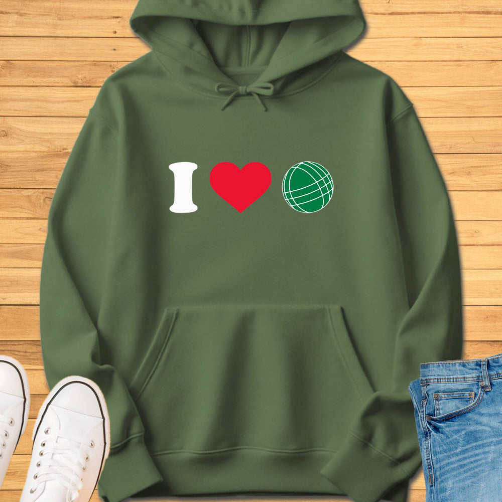 I Heart Bocce Hoodie
