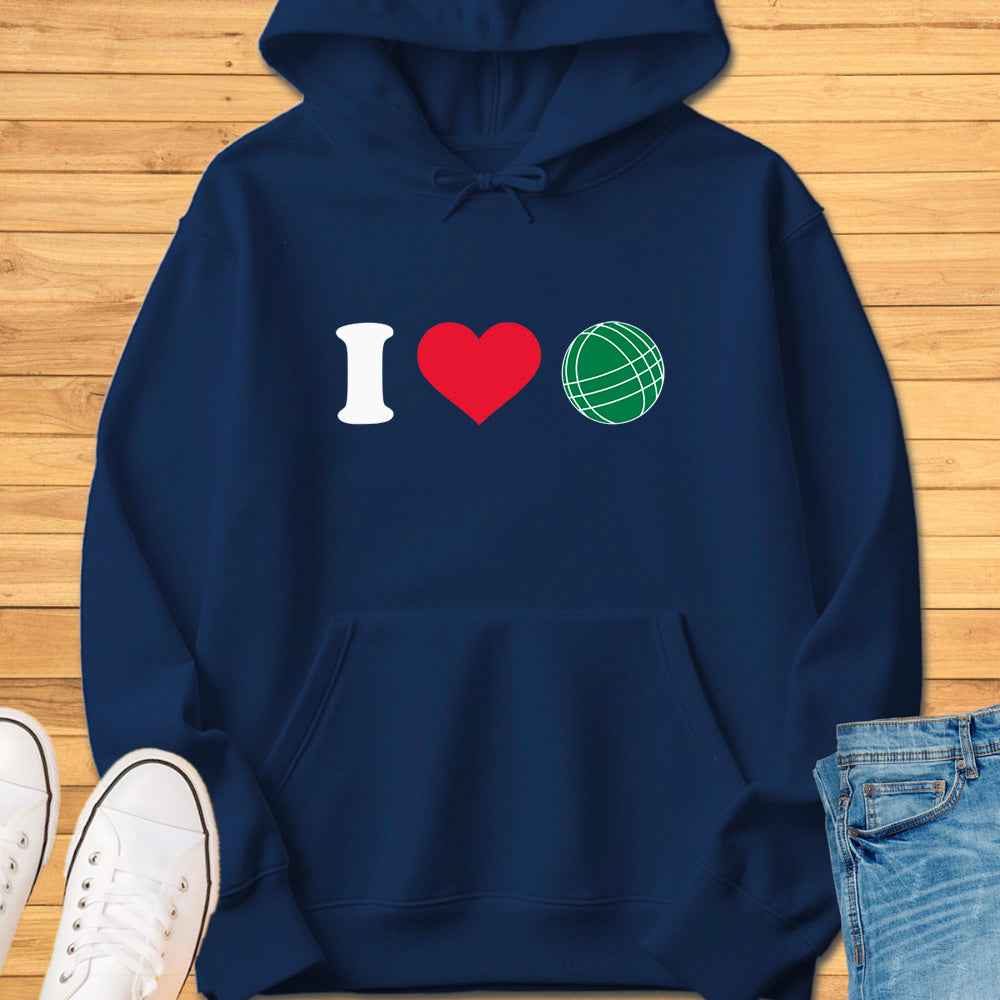 I Heart Bocce Hoodie