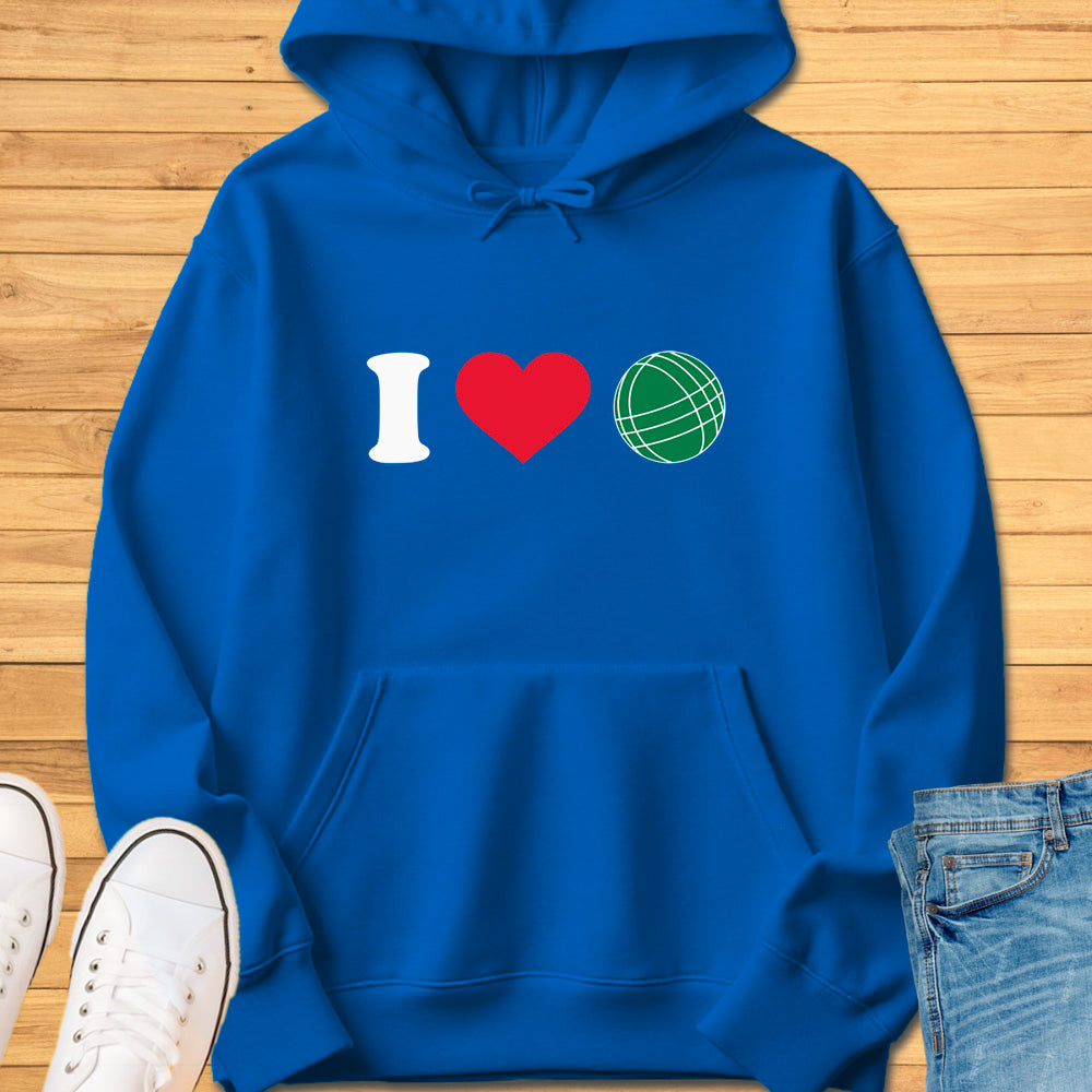 I Heart Bocce Hoodie