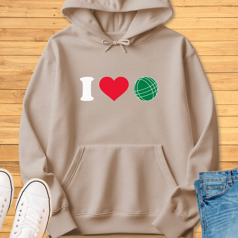 I Heart Bocce Hoodie