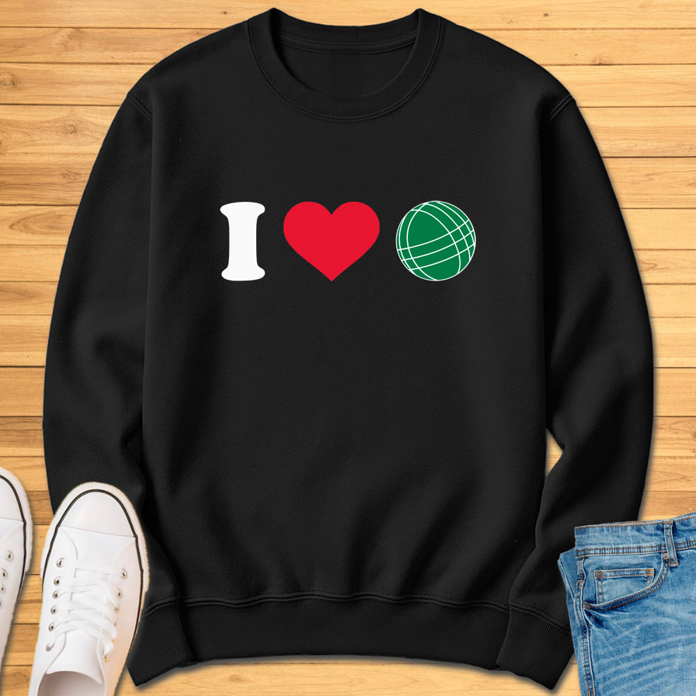 I Heart Bocce Sweatshirt