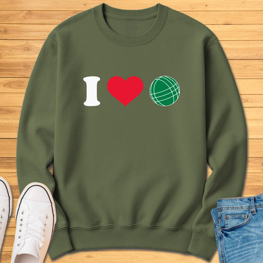 I Heart Bocce Sweatshirt
