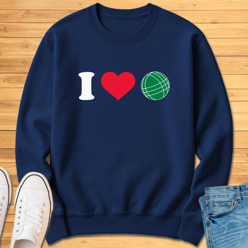 I Heart Bocce Sweatshirt