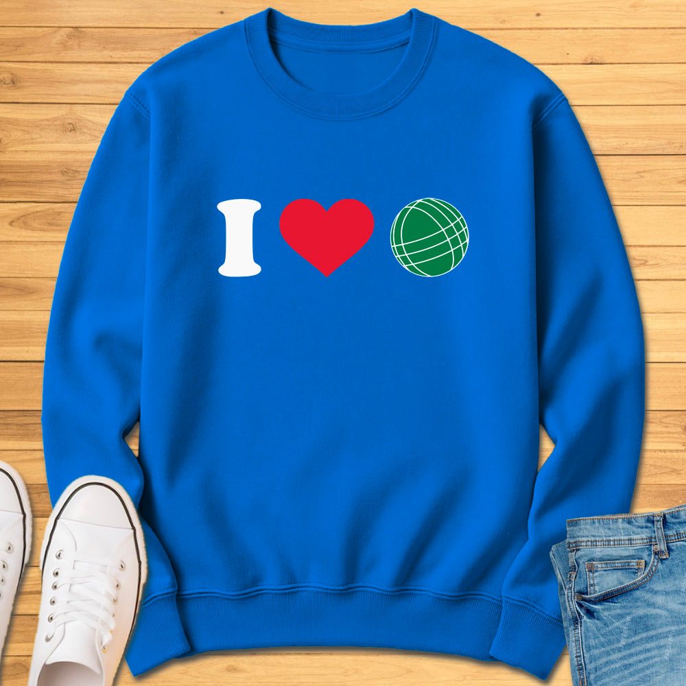 I Heart Bocce Sweatshirt