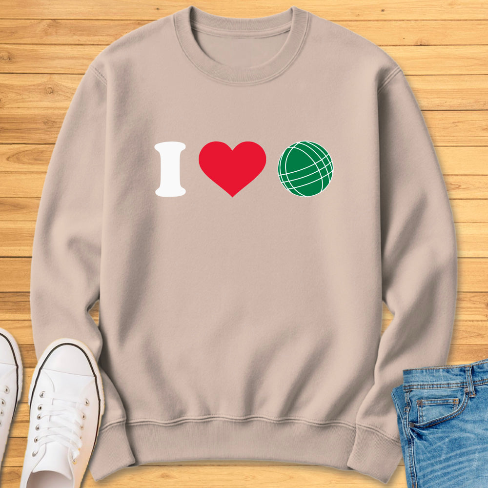 I Heart Bocce Sweatshirt