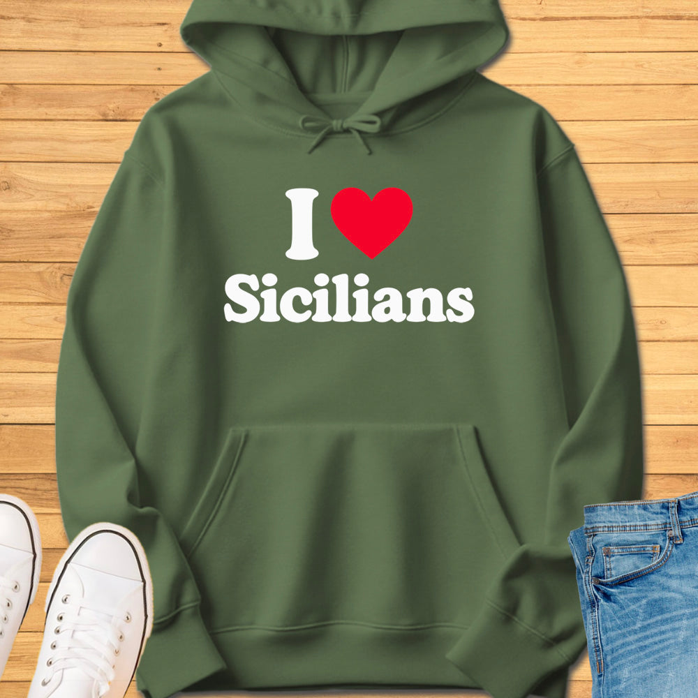I Heart Sicilians Hoodie