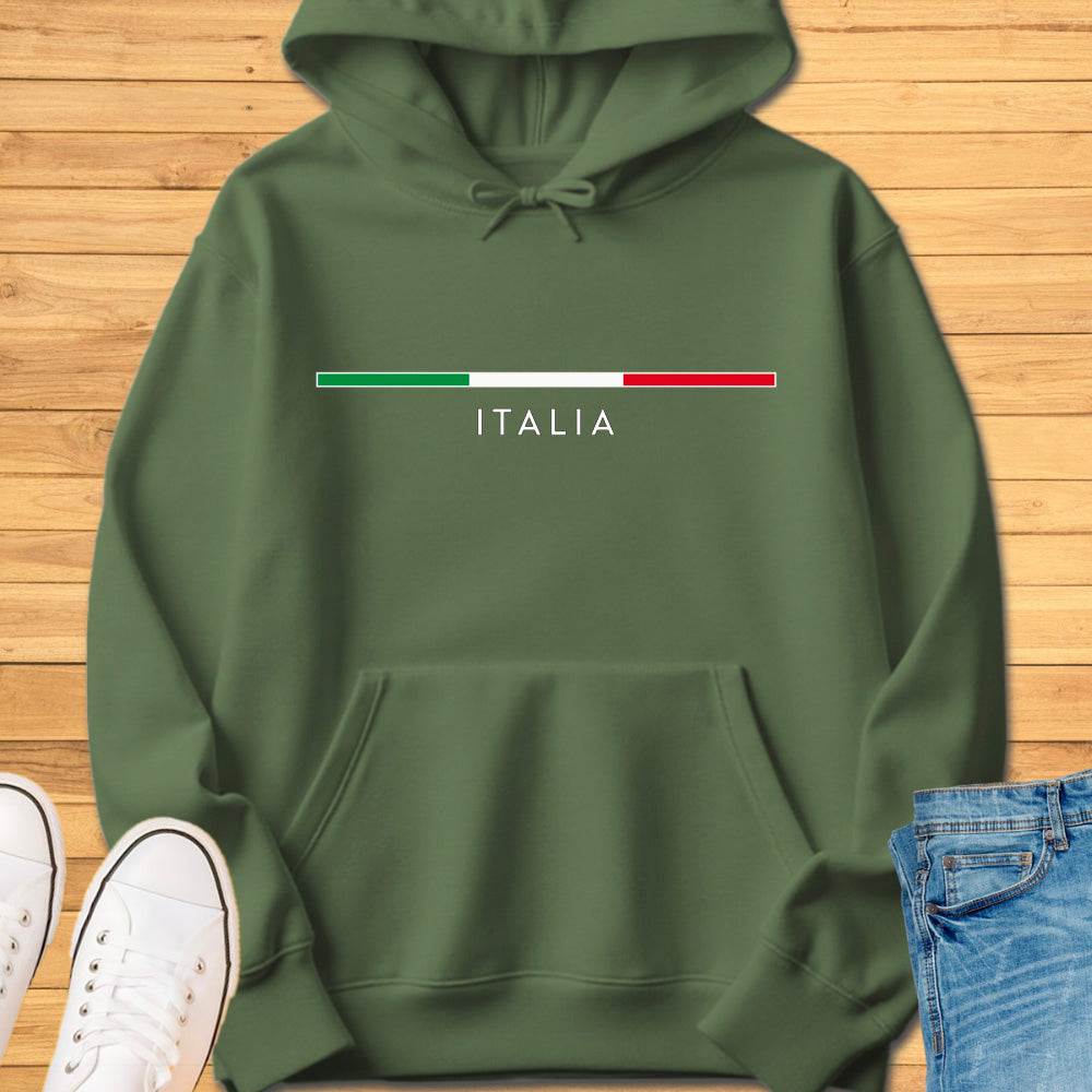 Italia Minimalist Flag Hoodie