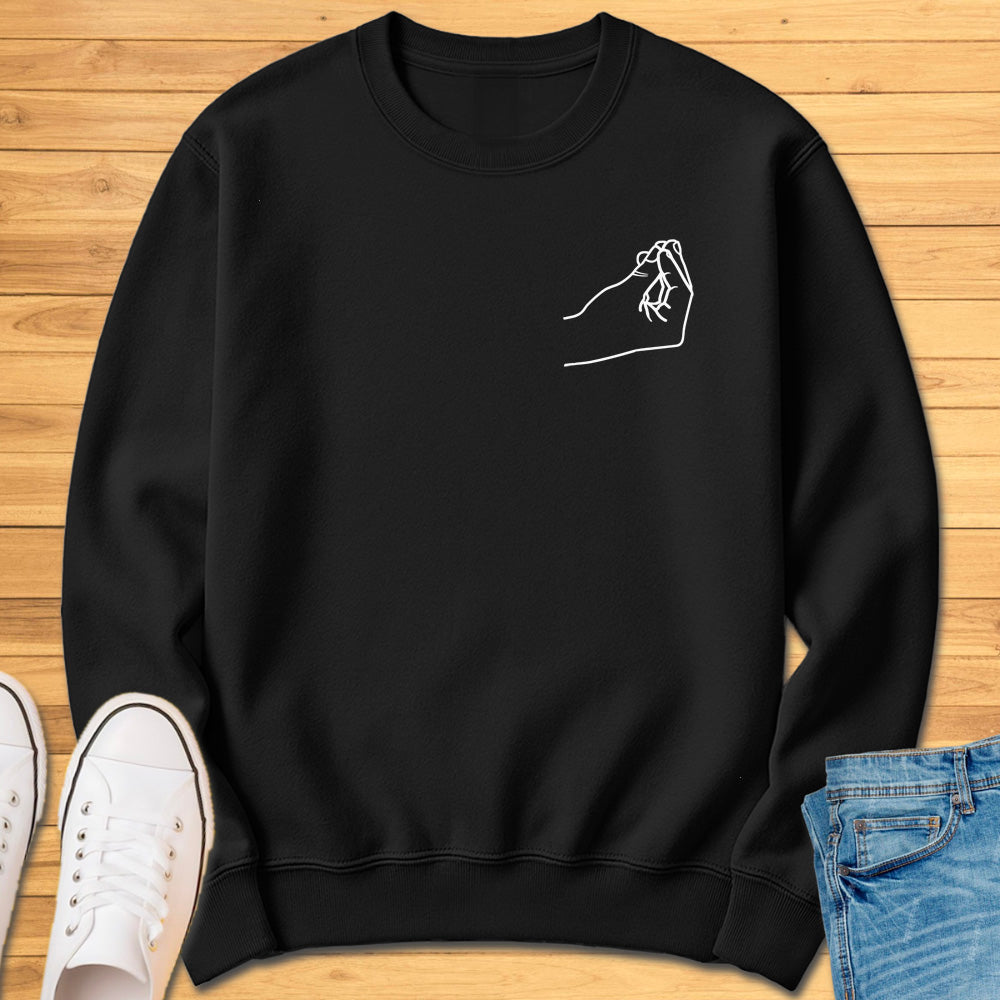 Italian Pinched Fingers Pocket Sweatshirt