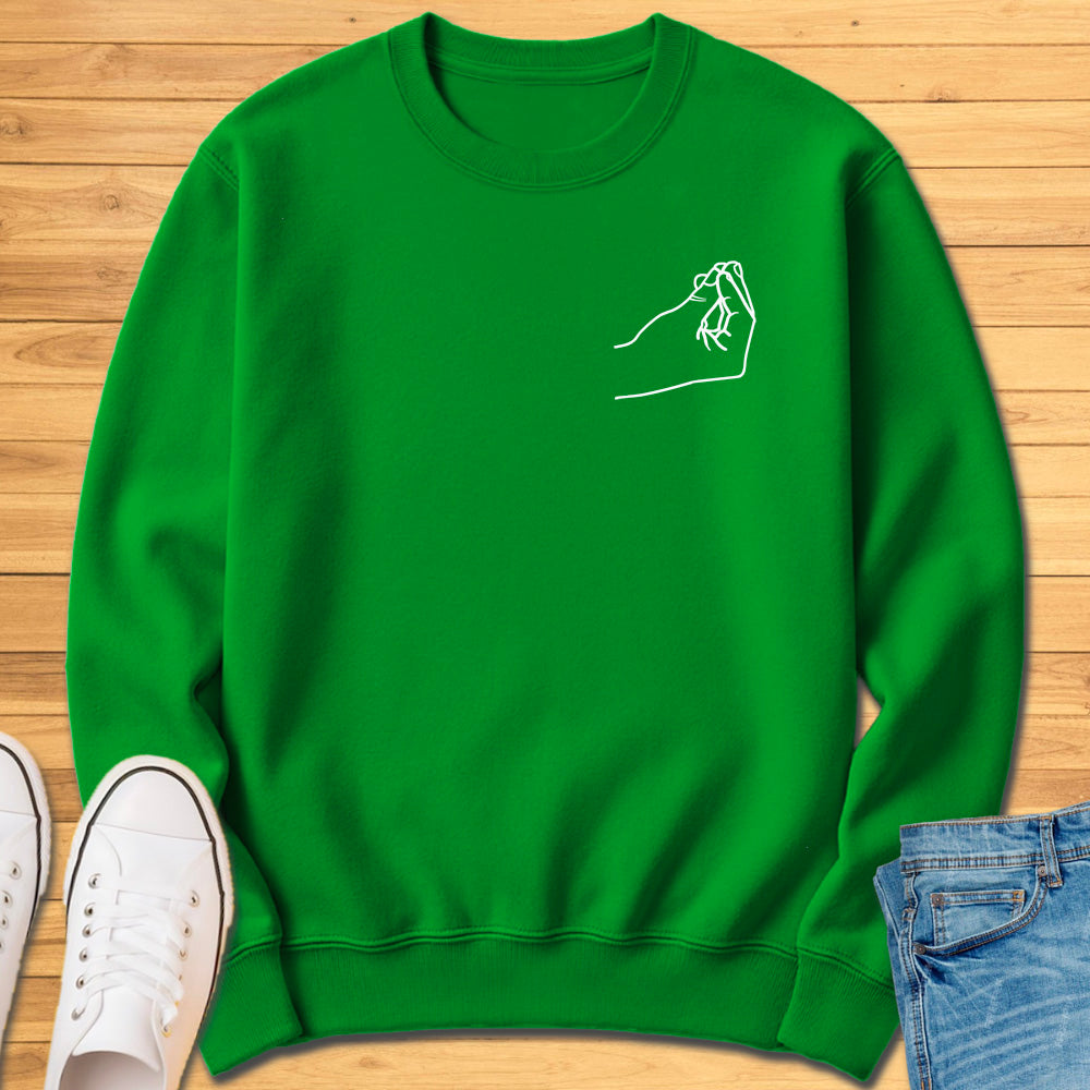 Italian Pinched Fingers Pocket Sweatshirt