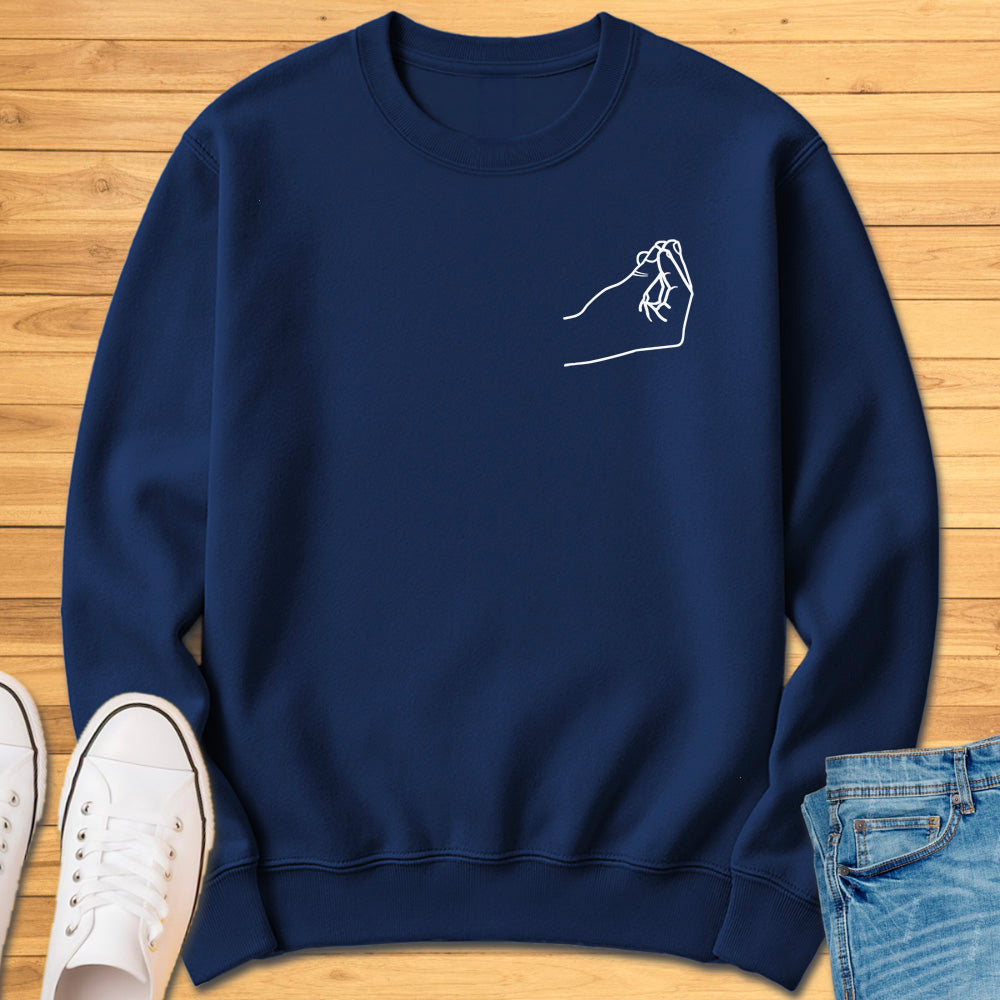 Italian Pinched Fingers Pocket Sweatshirt