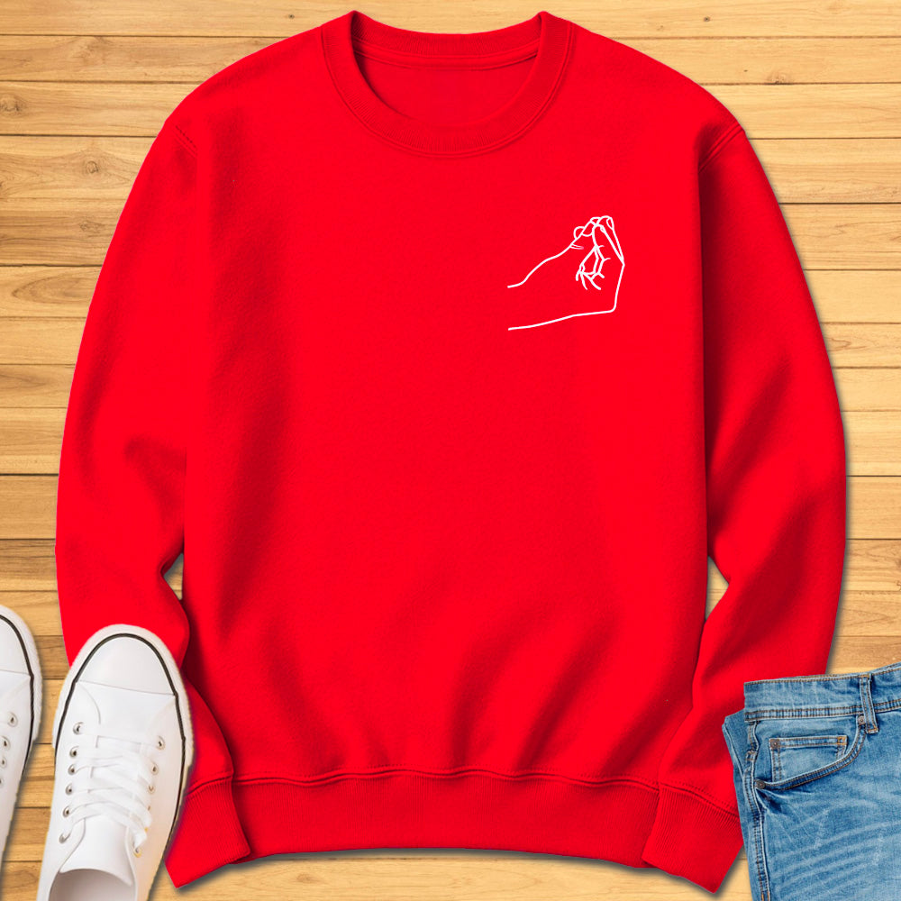 Italian Pinched Fingers Pocket Sweatshirt