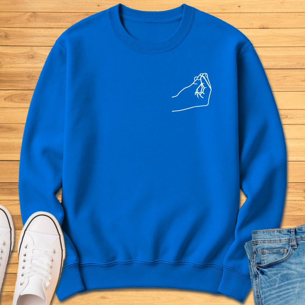 Italian Pinched Fingers Pocket Sweatshirt