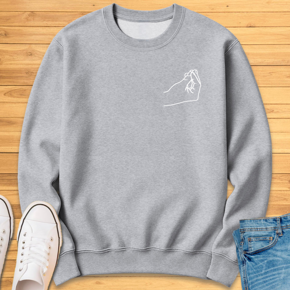 Italian Pinched Fingers Pocket Sweatshirt