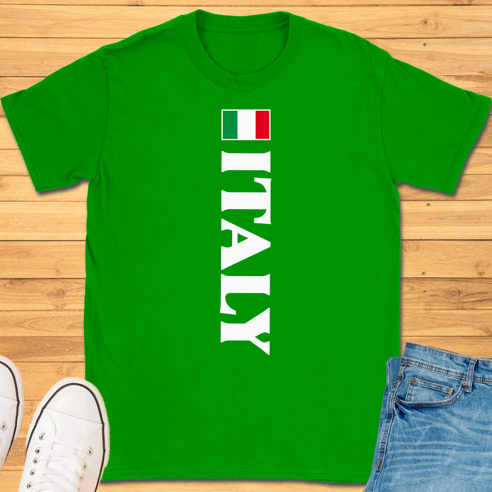 Italy Flag Vertical T-Shirt