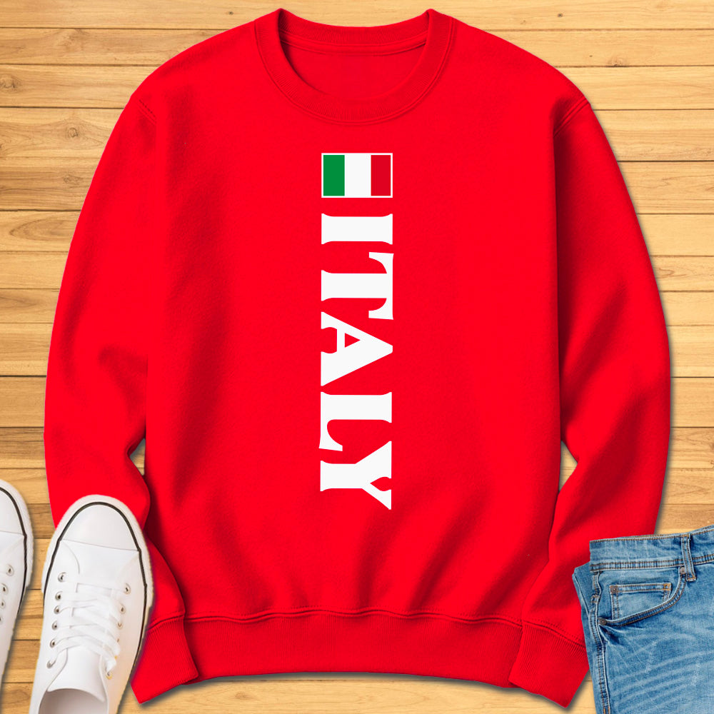 Italy Flag Vertical Sweatshirt