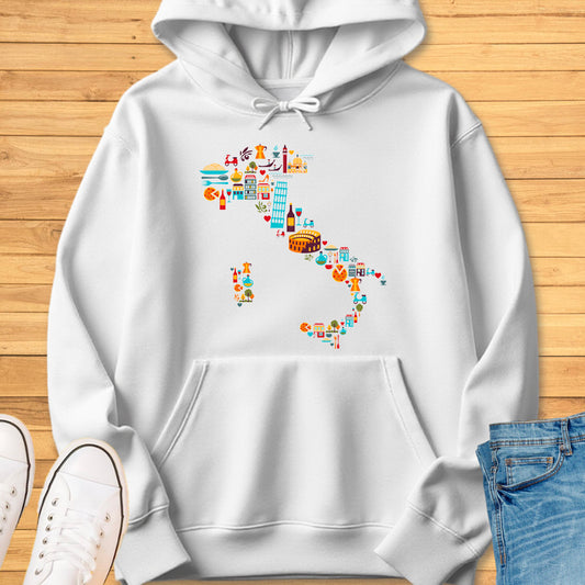 Italy Icons Map Hoodie