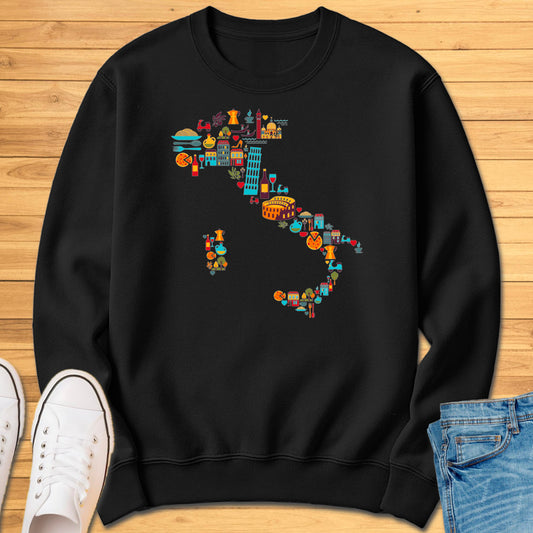 Italy Icons Map Sweatshirt