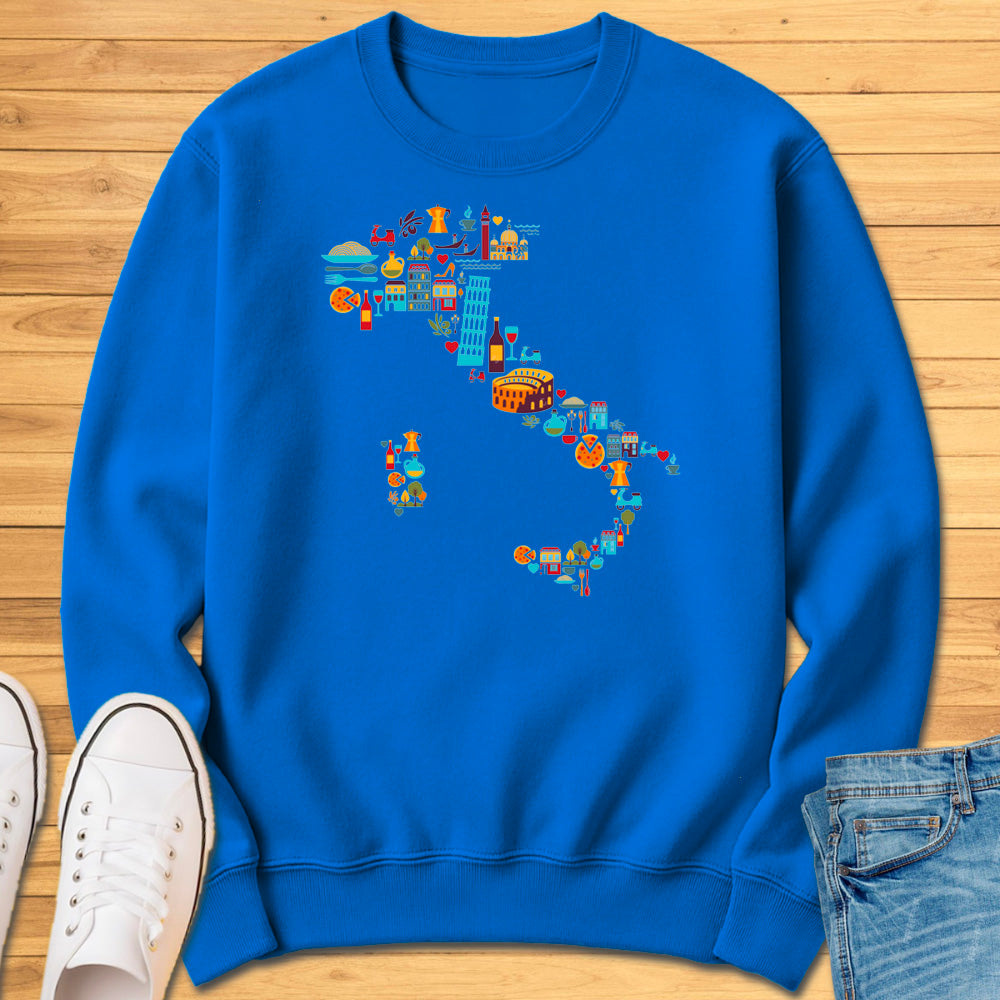 Italy Icons Map Sweatshirt