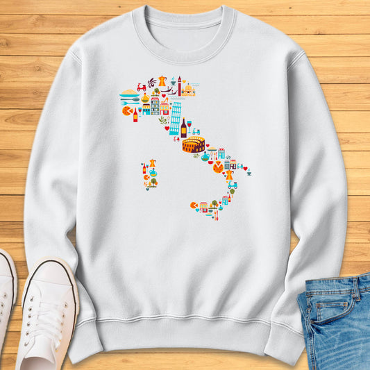 Italy Icons Map Sweatshirt