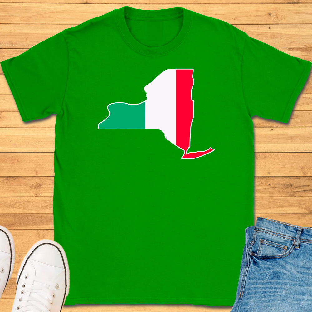 New York Italy Flag T-Shirt