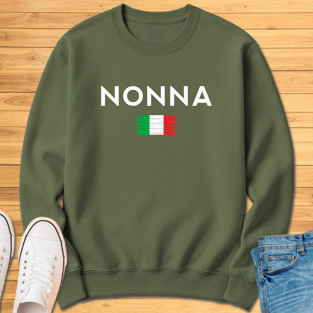 Nonna Brushed Italian Flag Sweatshirt