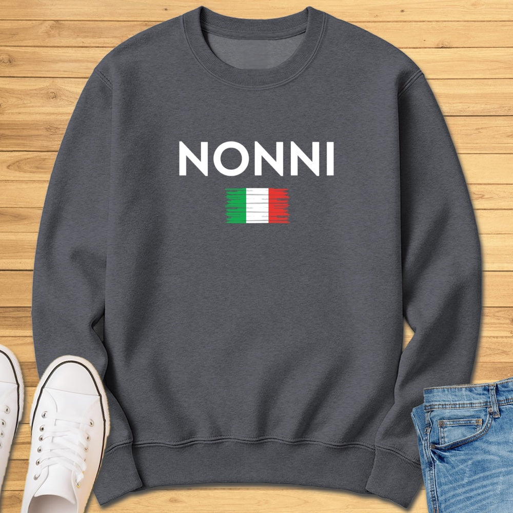 Nonni Brushed Italian Flag Sweatshirt