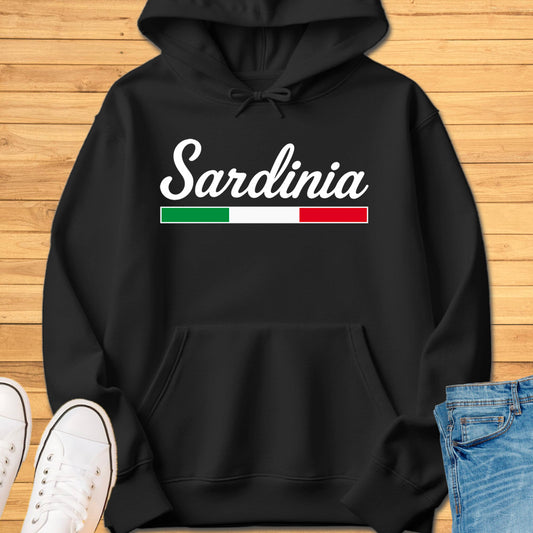 Sardinia Italy Cursive Hoodie