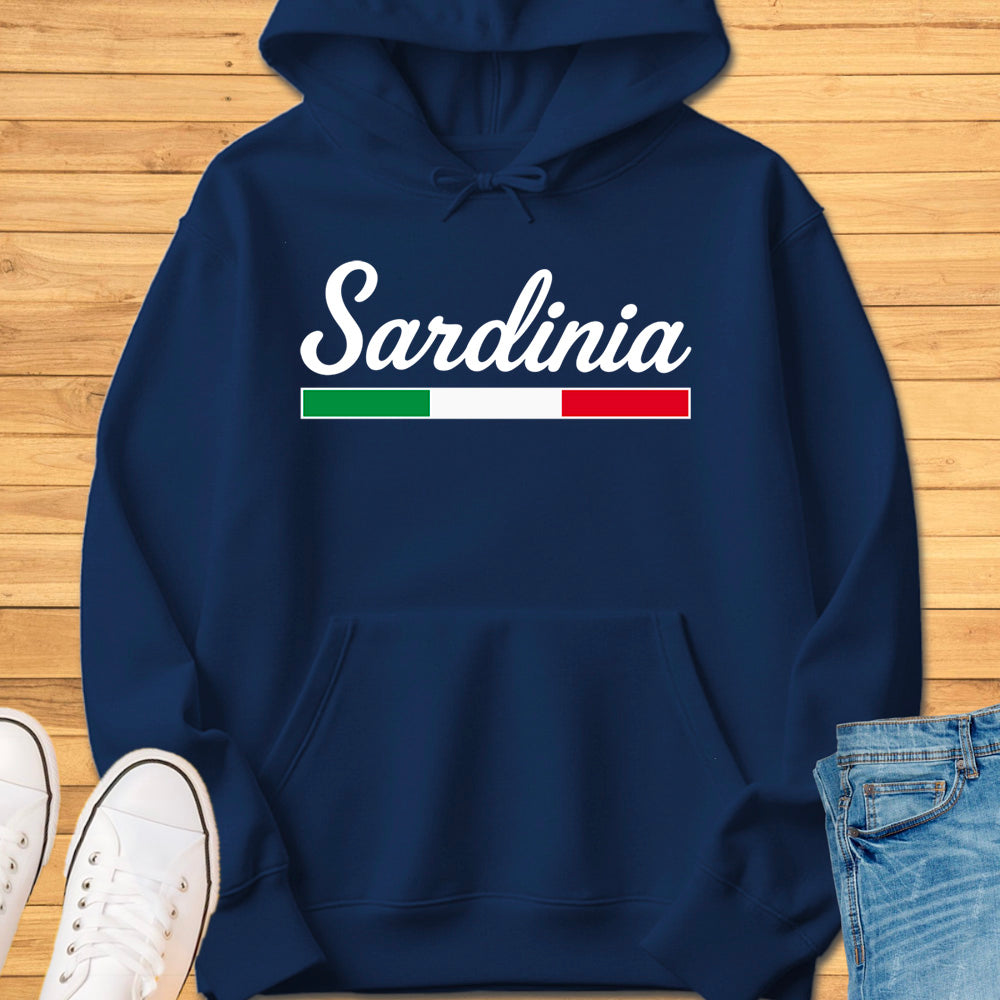 Sardinia Italy Cursive Hoodie