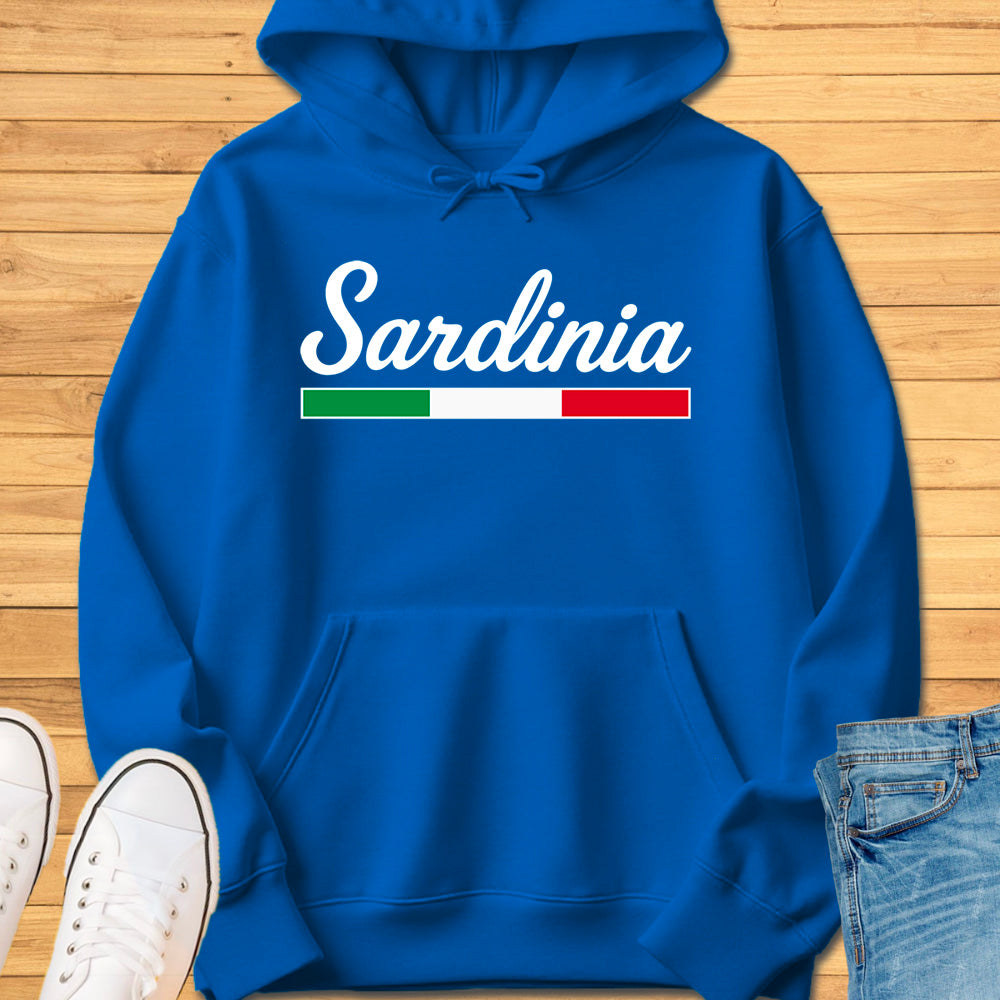 Sardinia Italy Cursive Hoodie