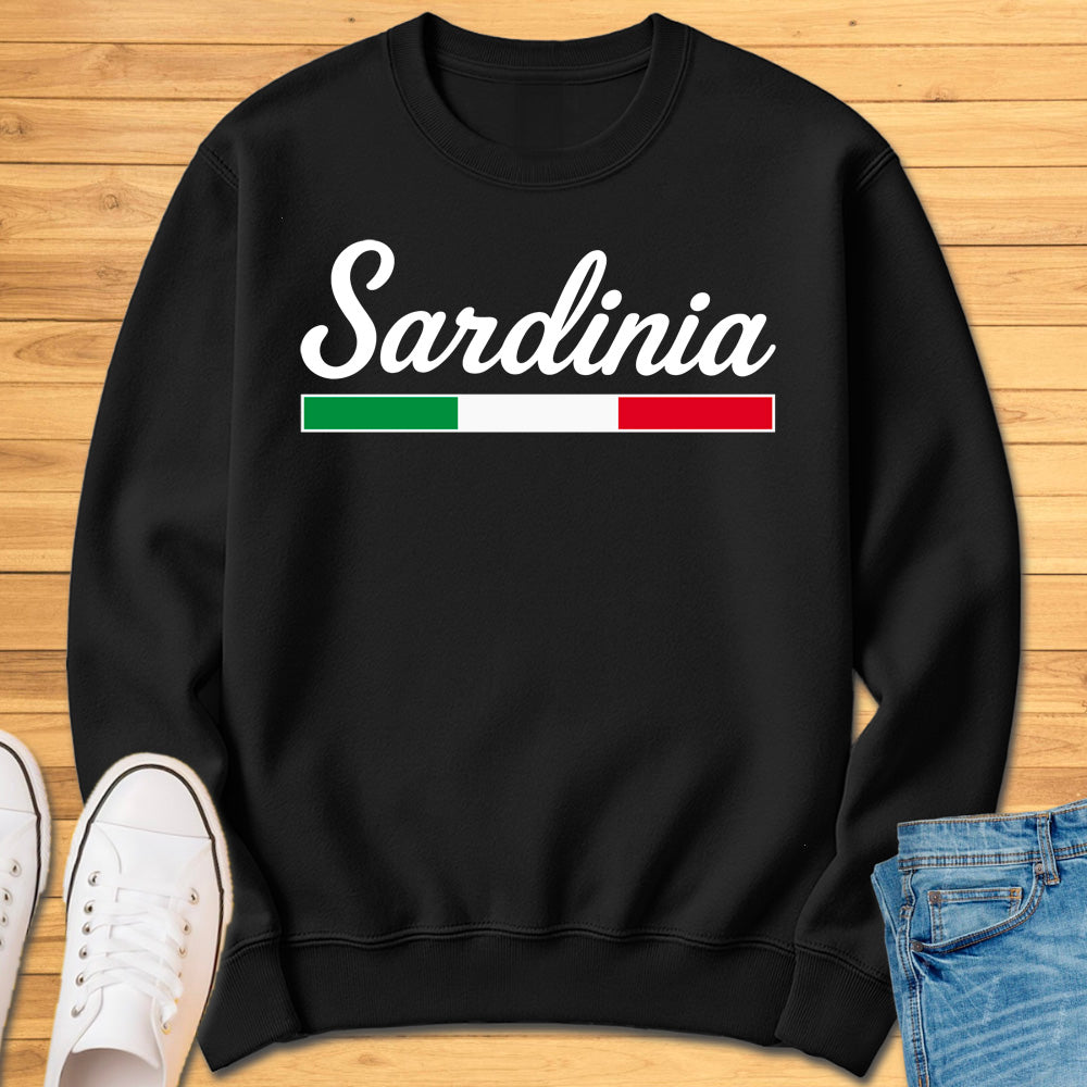 Sardinia Italy Cursive Sweatshirt