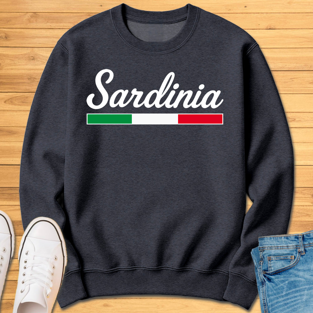 Sardinia Italy Cursive Sweatshirt