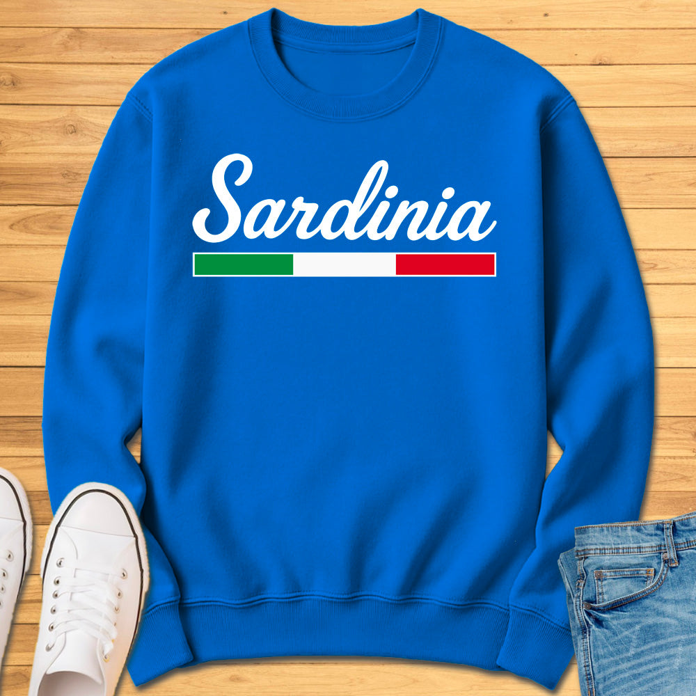 Sardinia Italy Cursive Sweatshirt