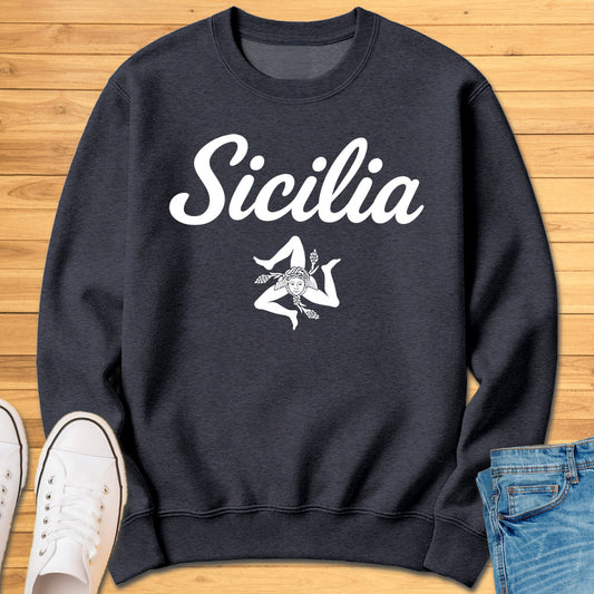 Sicilia Cursive Trinacria Sweatshirt