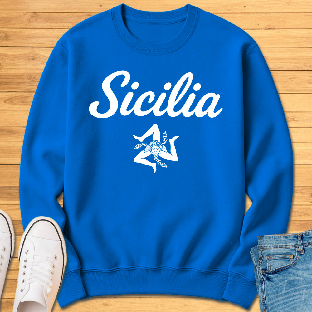 Sicilia Cursive Trinacria Sweatshirt