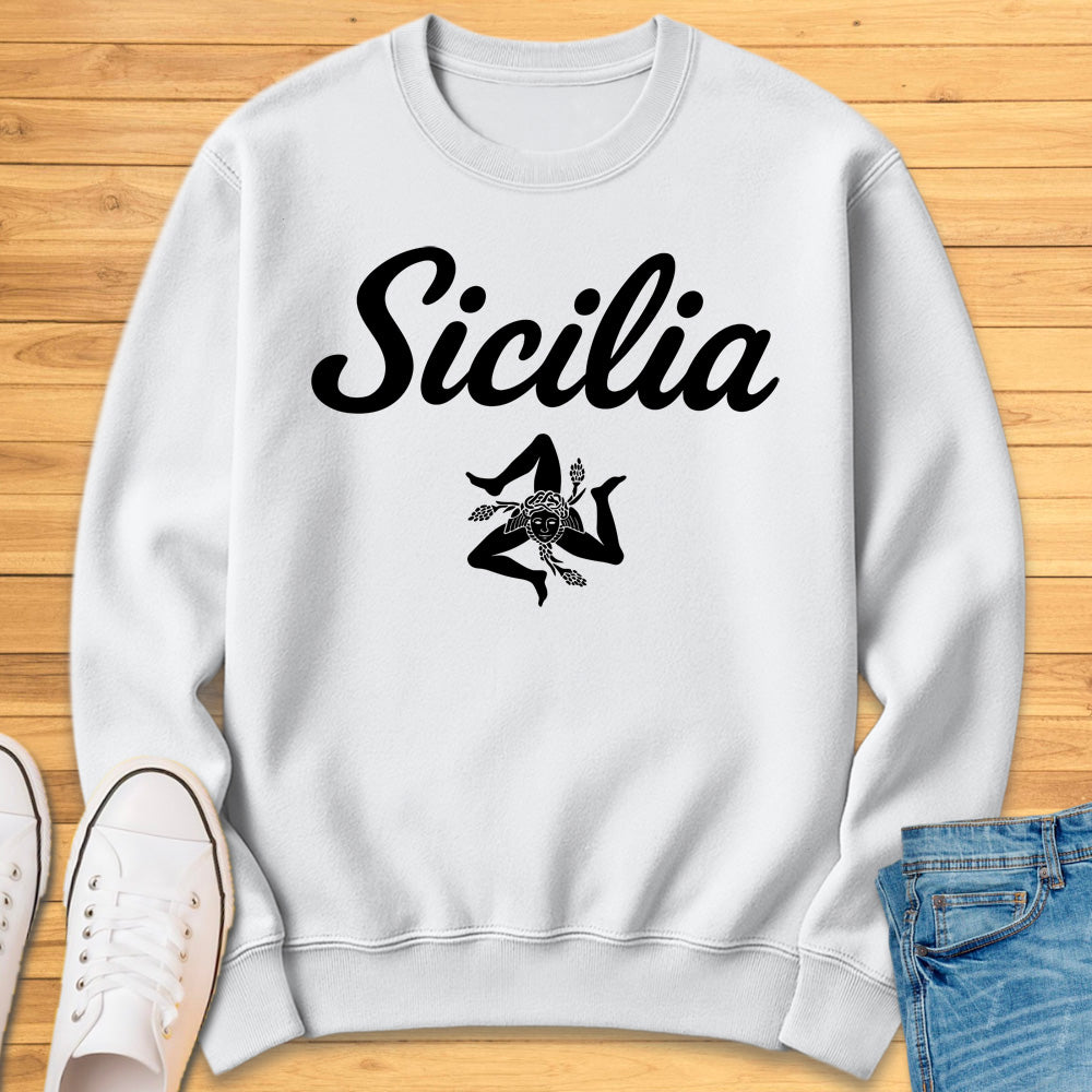 Sicilia Cursive Trinacria Sweatshirt