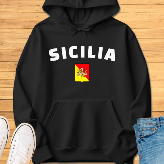 Sicilia Trinacria Shield Hoodie