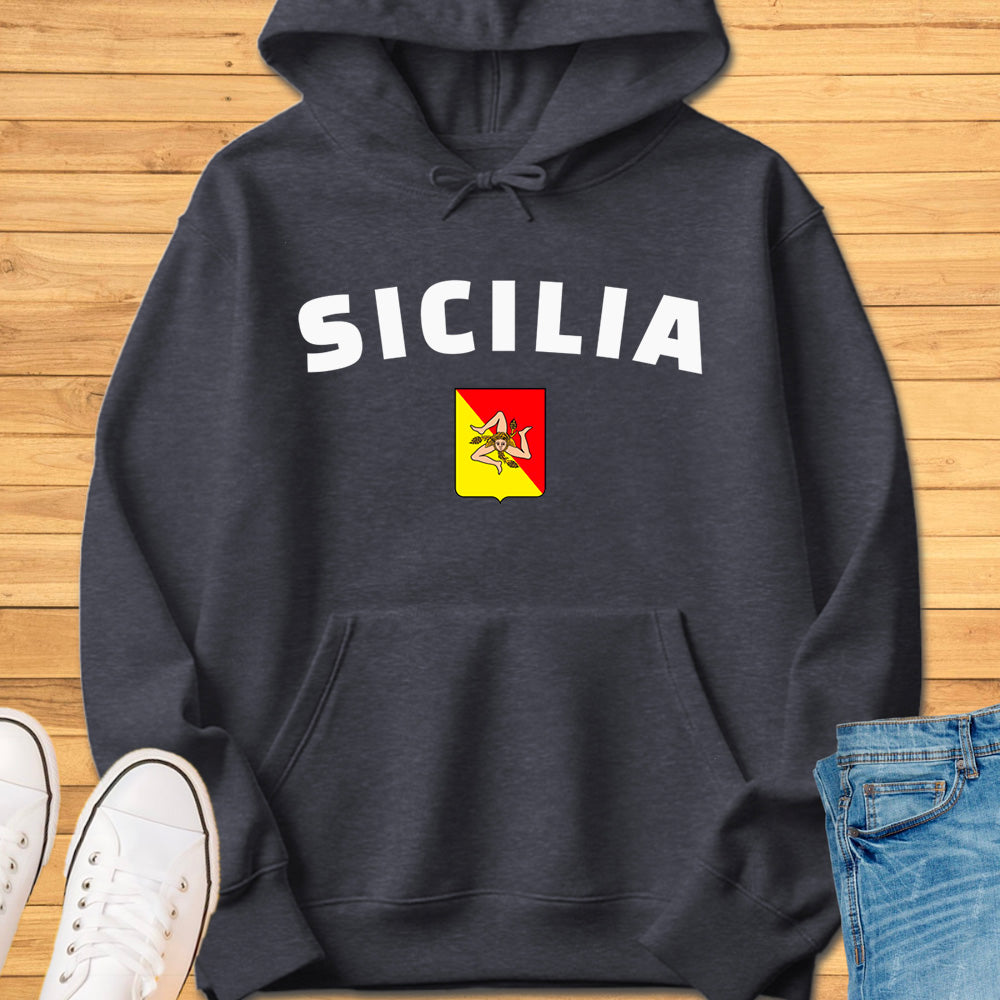 Sicilia Trinacria Shield Hoodie