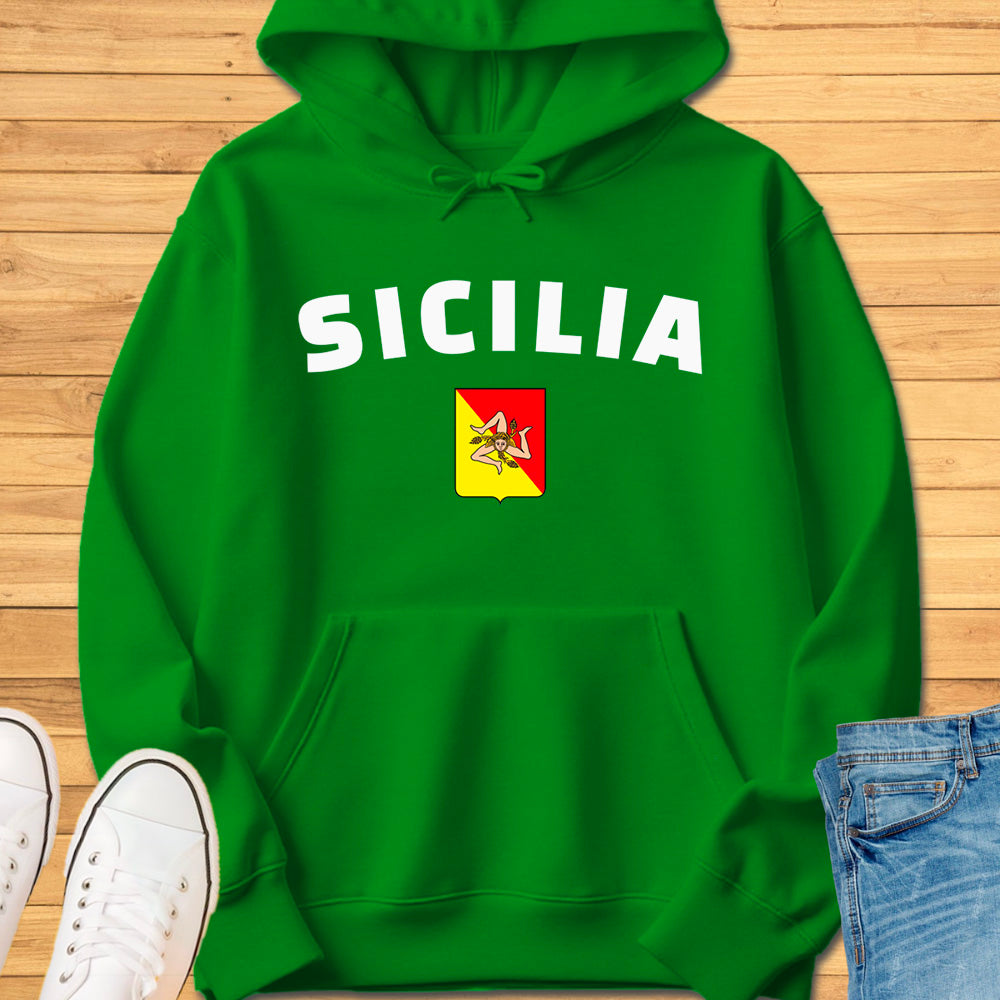 Sicilia Trinacria Shield Hoodie